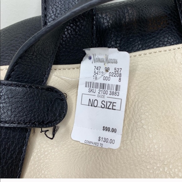 NWT cream and black Neiman Marcus backpack - Picture 3 of 5